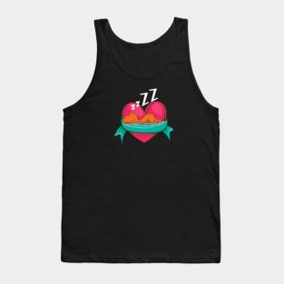 Valentines Day Heart T Rex Kids Tee, Cute Dinosaur Sleeping Tank Top